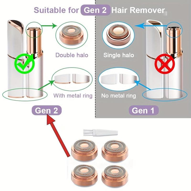 Replacement Heads for Electric Shaver, 4 Counts set Smooth Replacement Heads, Personal Care Accessories for Daily Use