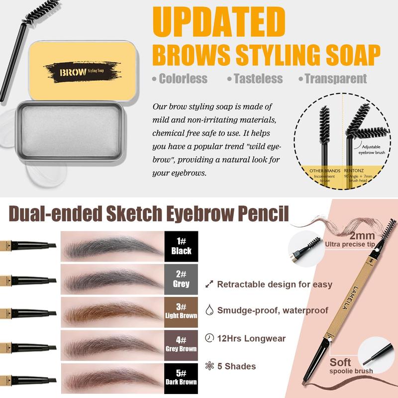 All-in-One Makeup Set for Women, Featuring 12 Eyeshadow Shades, Foundation, Lipsticks, Mascara, Brushes, Brow Pencil, Soap, Eyeliner, and Contour Stick in a Convenient Bag.