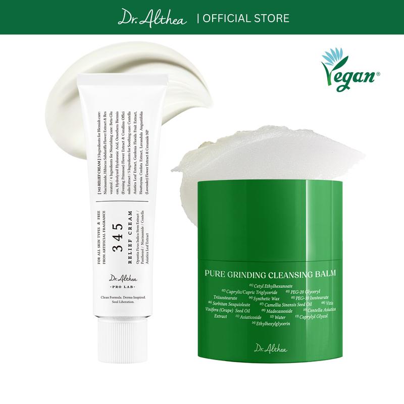 [Dr.Althea Official] Cleanser and Hydration Set (Grinding Cleansing Balm), Gentle & Soothing, For All Skin Types, Vegan, Korean Skincare