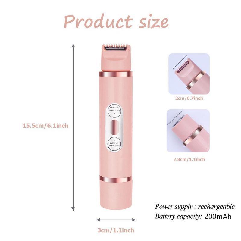 2 in 1 Electric Shaver for Women, 1 Box Rechargeable Electric Shaver & Accessories, Wet and Dry Use Body Trimmer for Home & Travel, Christmas, Winter Gifts