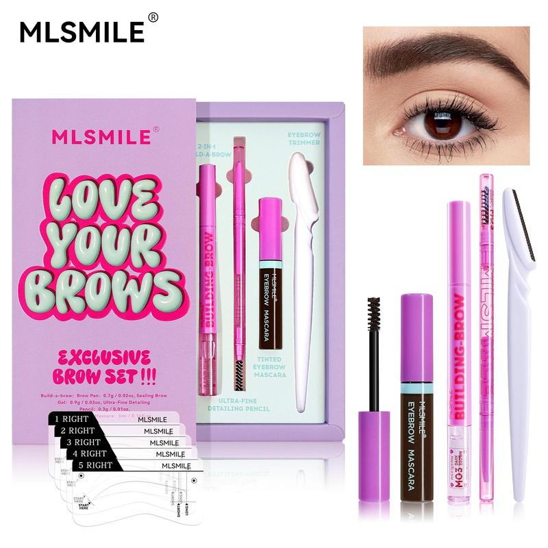 Eyebrow Makeup Set, 1 Set Long Lasting Eyebrow Gel & Double-ended Eyebrow Pencil & Eyebrow Tint & Eyebrow Card & Eyebrow Brush, Eye Brow Makeup Tool