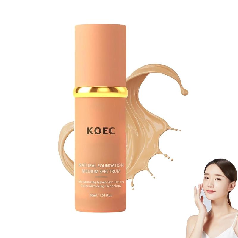 4 In 1 Foundation Liquid Foundation,  Hydrating Medium Full Coverage Concealer,  Long Wear Foundation Cosmetic