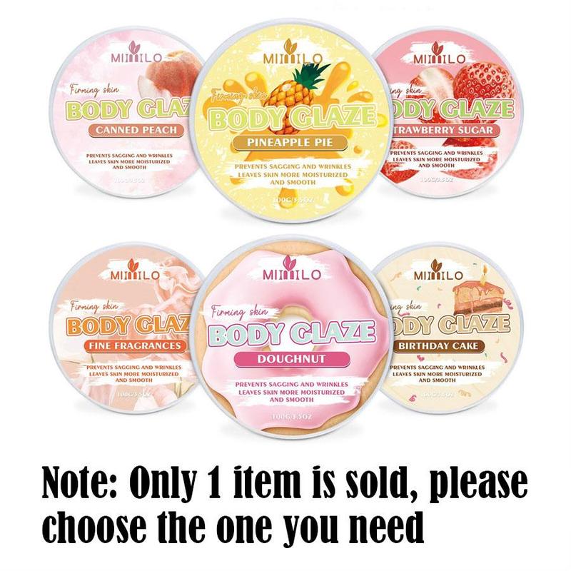 Strawberry Body Glaze, 1 Count Moisturizing Body Cream, Body Care Product for Women & Girls, Skin Care Product for Daily Use