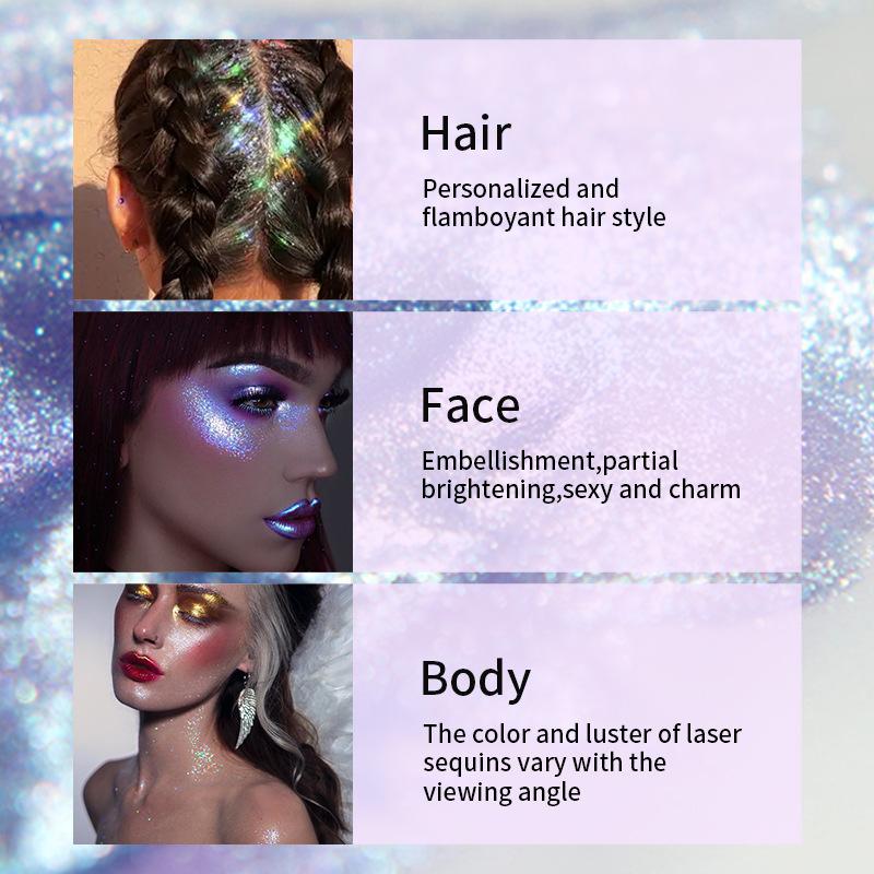 USHAS spot popular pearlescent eyeshadow 6-color pearlescent liquid eyeshadow sparkle colorful eyeshadow liquid eyeshadow cream chameleon eyeshadow glue
