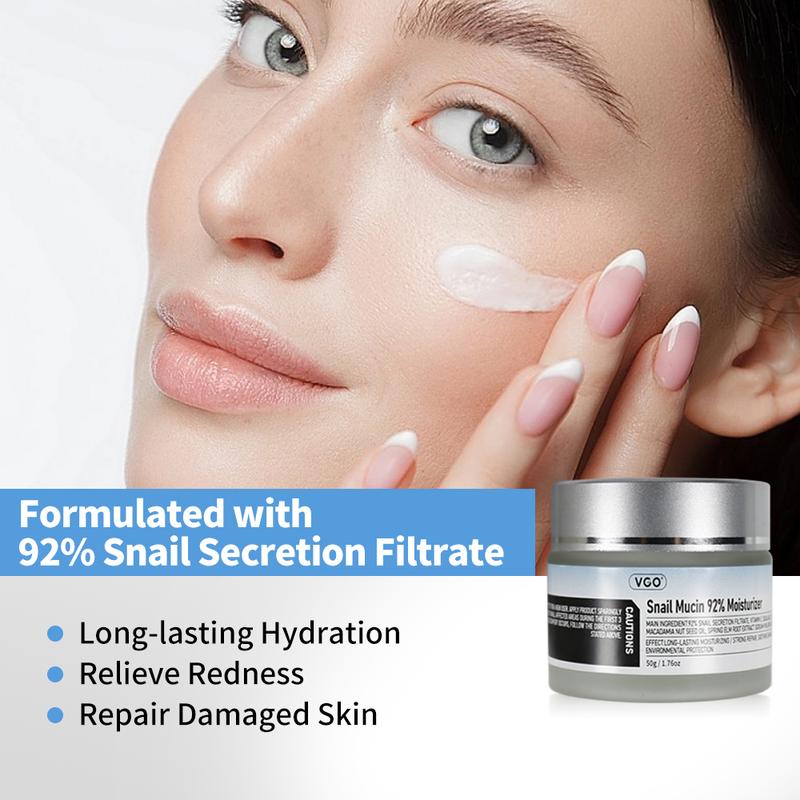 VGO Snail Mucin 92% Moisturizer skin Repair oil Soothing Skin gentle skincare non-greasy hydrate antioxidant refreshing Moisturizing