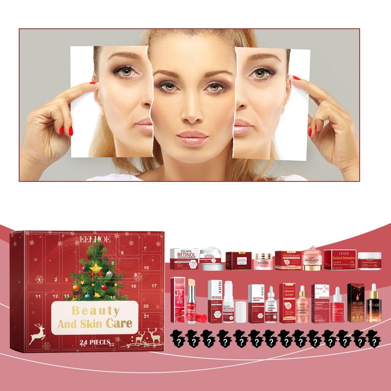 Christmas Countdown blind box, 24 beauty surprise blind box, skincare set, moisturizing, Christmas, ladies gift, Party