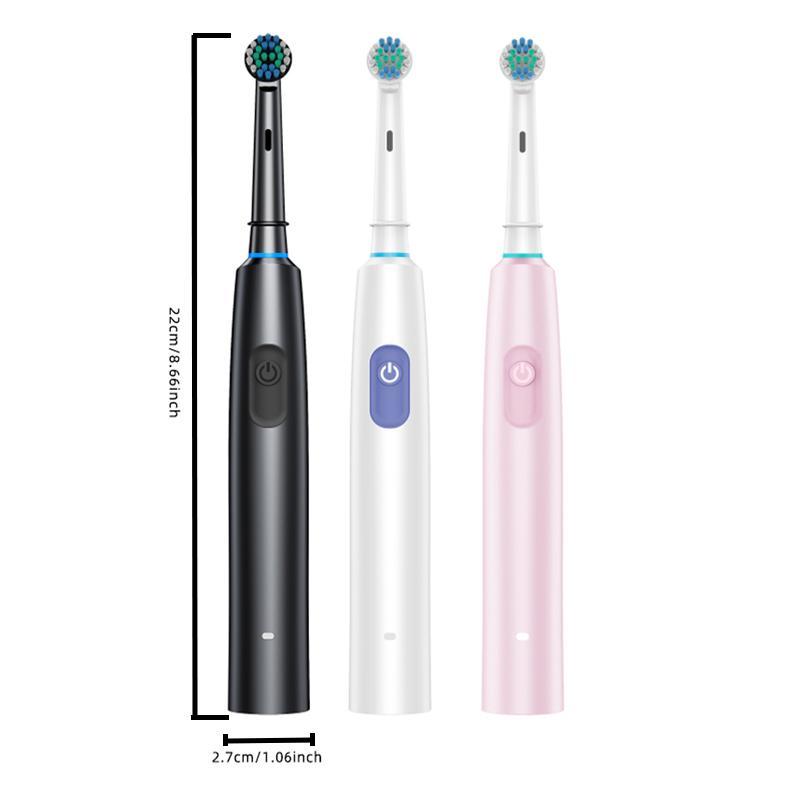 Rechargeable Electric Toothbrush with 8 Counts Replacement Brush Heads, 1 Box Deep Cleaning Smart Timer Toothbrush, Oral Care Product for Adults, Halloween, Christmas