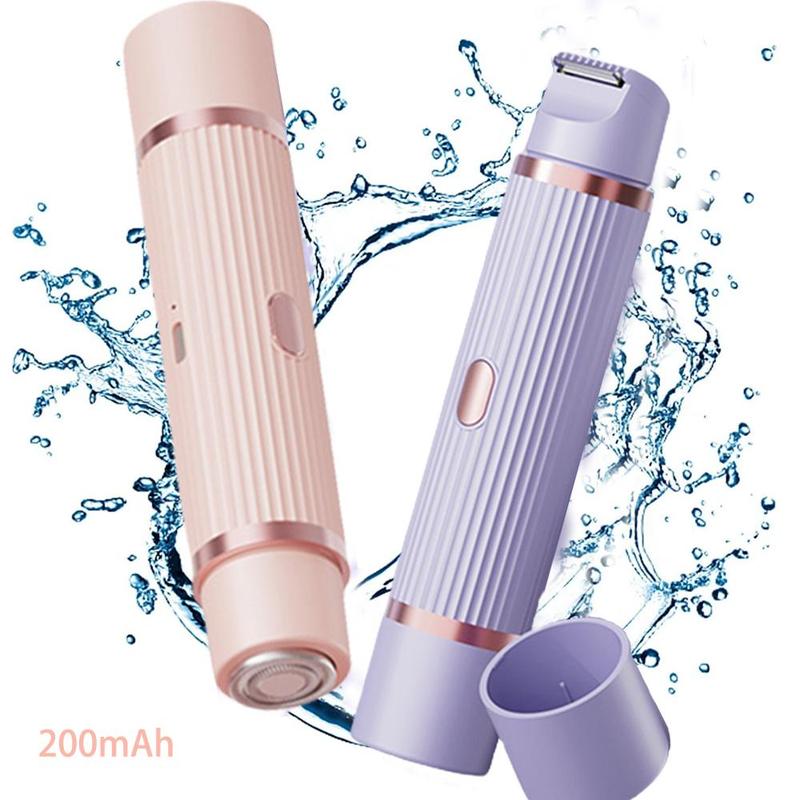 2 in 1 Electric Hair Trimmer for Women, 1 Count Rechargeable Body & Face Hair Removal Kit, Waterproof Wet & Dry Women's Electric Shaver & Epilator, Christmas Gift