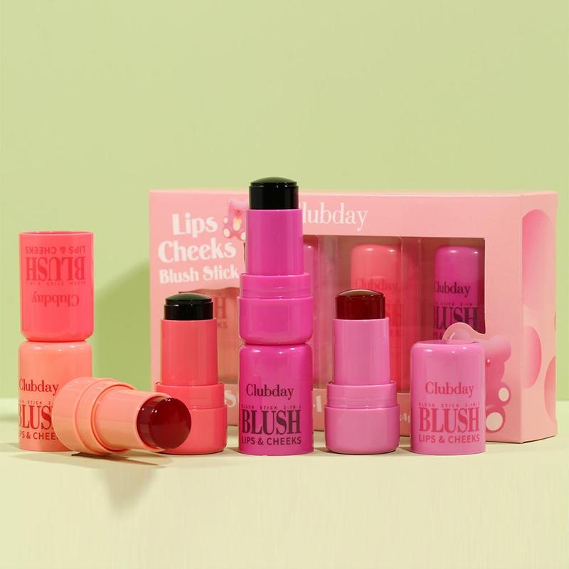 Long Lasting Blush Sticks, 4 Counts set Natural Look Blushes For Daily Makeup, Lightweight Soft Color Shadows, For All Skins