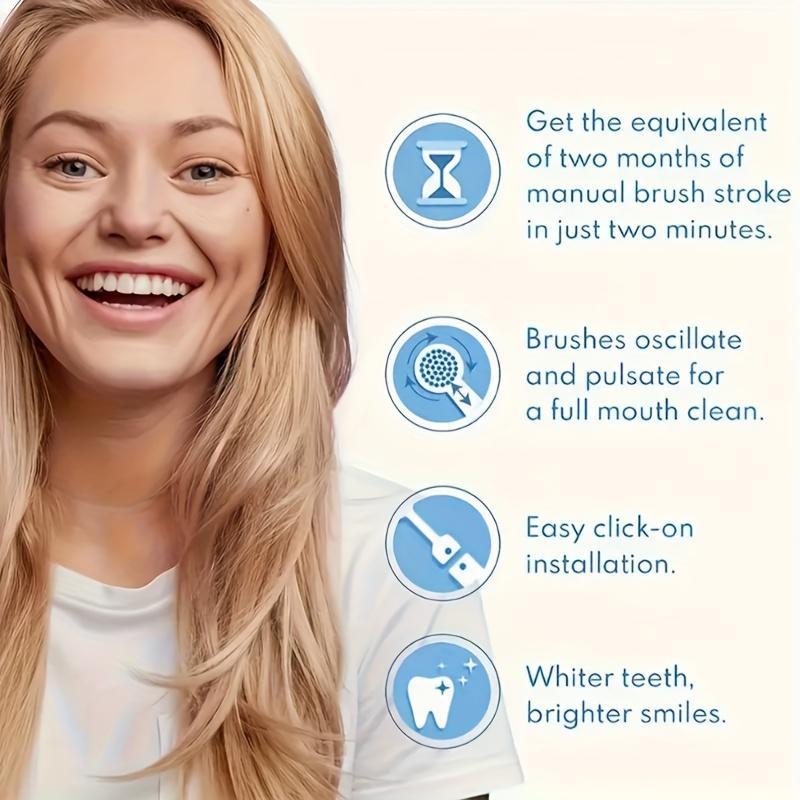 Rechargeable Electric Toothbrush with 8 Counts Replacement Brush Heads, 1 Box Deep Cleaning Smart Timer Toothbrush, Oral Care Product for Adults, Halloween, Christmas