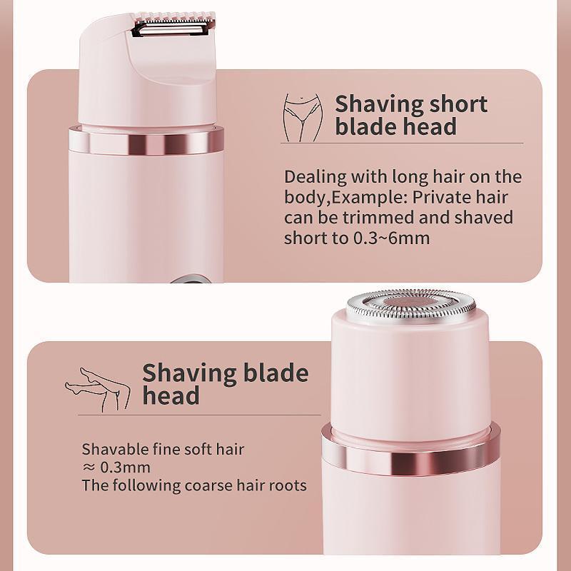 2 in 1 Electric Shaver for Women, 1 Box Rechargeable Electric Shaver & Accessories, Wet and Dry Use Body Trimmer for Home & Travel, Christmas, Winter Gifts