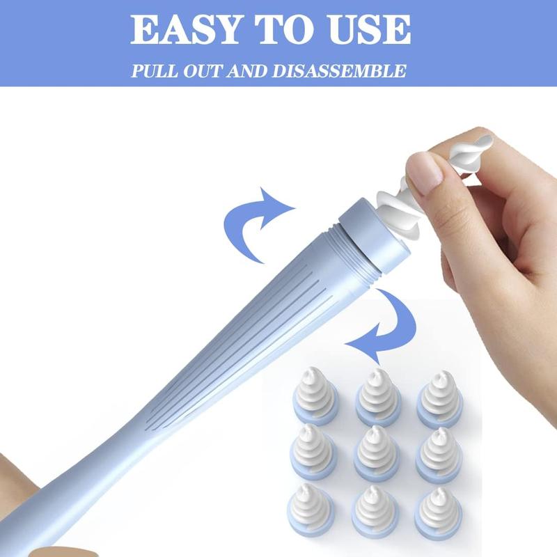 3 in 1 Ear Wax Removal Tool, Q-Grips Ear Wax Removal Reusable Washable Replacement Soft Silicone Tips for Cleaner Earwax, Ear Wax Removal Kit Contains 3 Types of Ear Cleaner