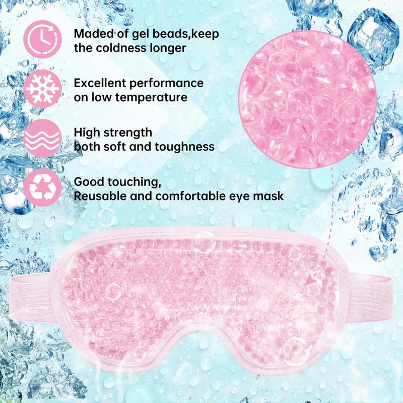 Cold Compress Gel Eye Mask, Cooling Eyes Cover for Improving Puffiness, Sleep Mask for Eye Soothing, Soft Eye Care Accessories for Women, Travel Accessories