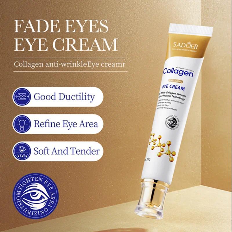 Instant Eye Bag Removal Cream Removal Wrinkles Firming Skin Collagen Fade Fine Lines Brighten Dark Circle Anti Puffiness