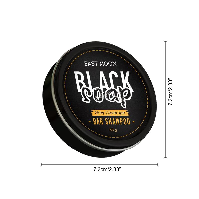 4 Pieces of Black Soap for Covering Gray Hair-Blackening Hair and Eliminating White Hair, Compressed Soap for Blackening Hair, 50G Per Piece