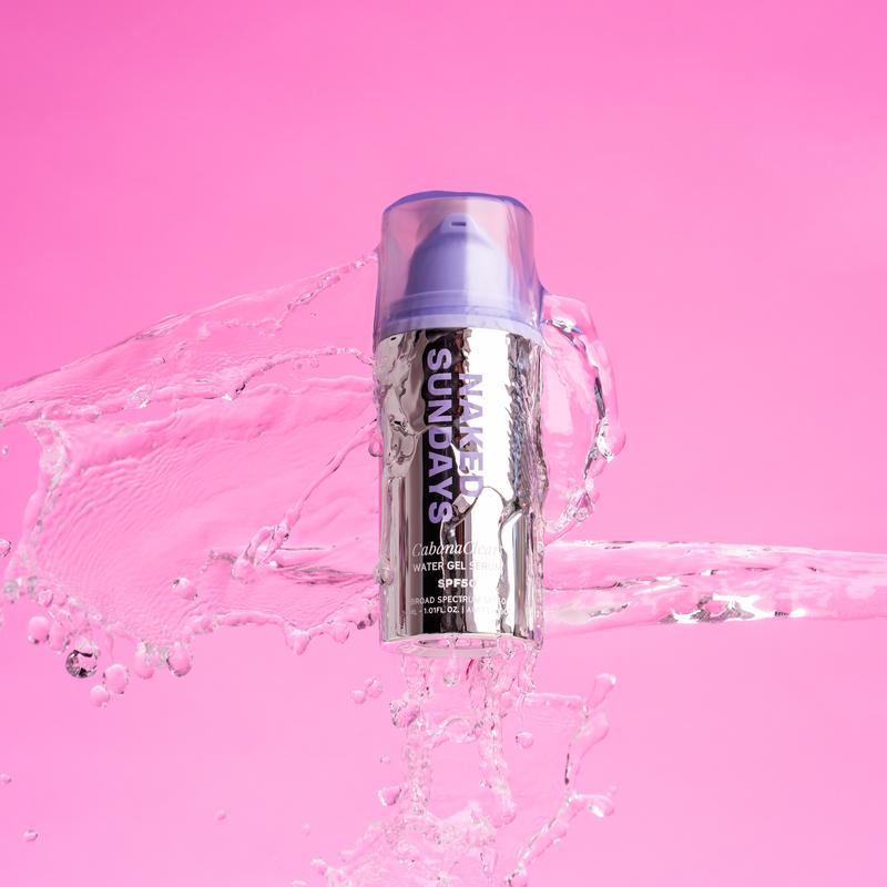 Naked Sundays SPF50 CabanaClear Water Gel Serum Sunscreen Silicone free with Hyaluronic Acid for Sensitive Skin - Facial, serum sunscreen Hydrate Hydrating face spf