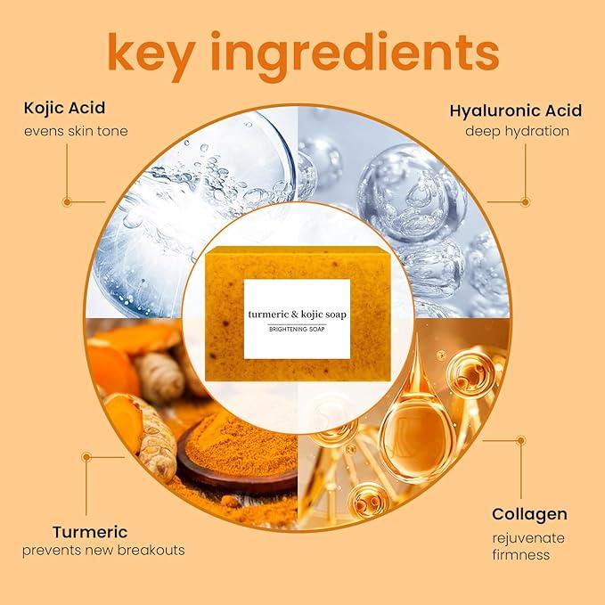Turmeric Cleansing Care Three Piece Set, Turmeric Cleansing Milk, Turmeric Cleansing Milk, Turmeric Cleansing Soap Cleaner, Turmeric Facial Scrub Pad, Christmas Skincare Cleaning Set Skin Repair Comfort