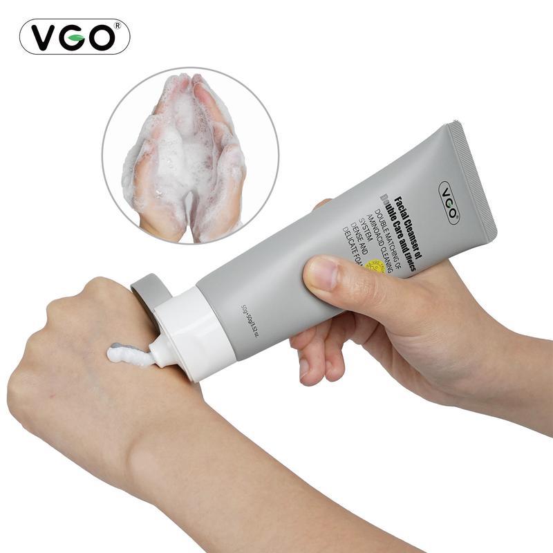 VGO Skincare Kit Gentle Acne Treatment,Correcting Nourishing, Glossier hydrating,Moisturizer, remedy serum,wrinkles, porecorrection,porereducing snail  mucin skin care facial care vgo-vitamin c
