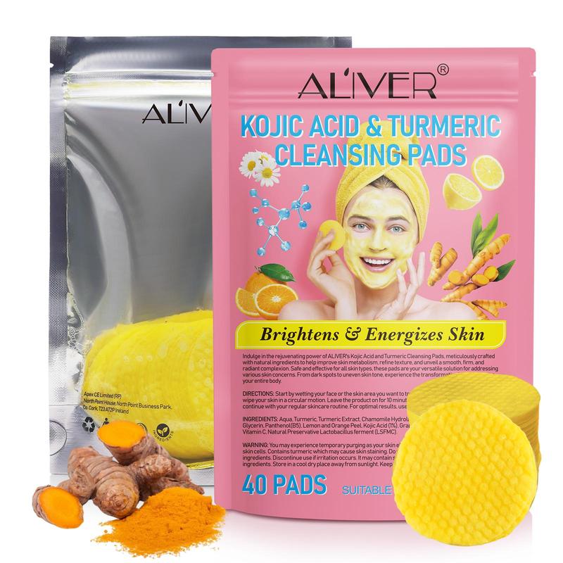 Kojic Acid & Turmeric Cleansing Patch, 4 Counts Gentle Cleansing and Exfoliation Patch, Suitable for Face and Body, for Women & Men