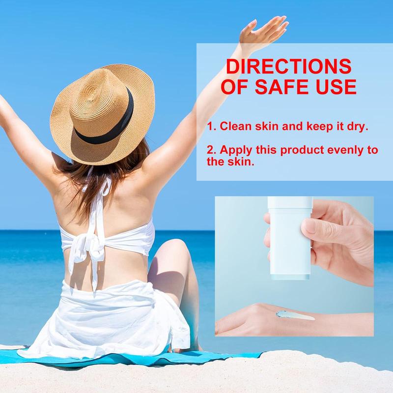 Sunscreen Stick, 2 Counts set Moisturizing and Non-sticky Sunscreen Stick, Sun Care Product for Outdoor Activities, Daily Skincare Product for Women & Men, Face Care Products