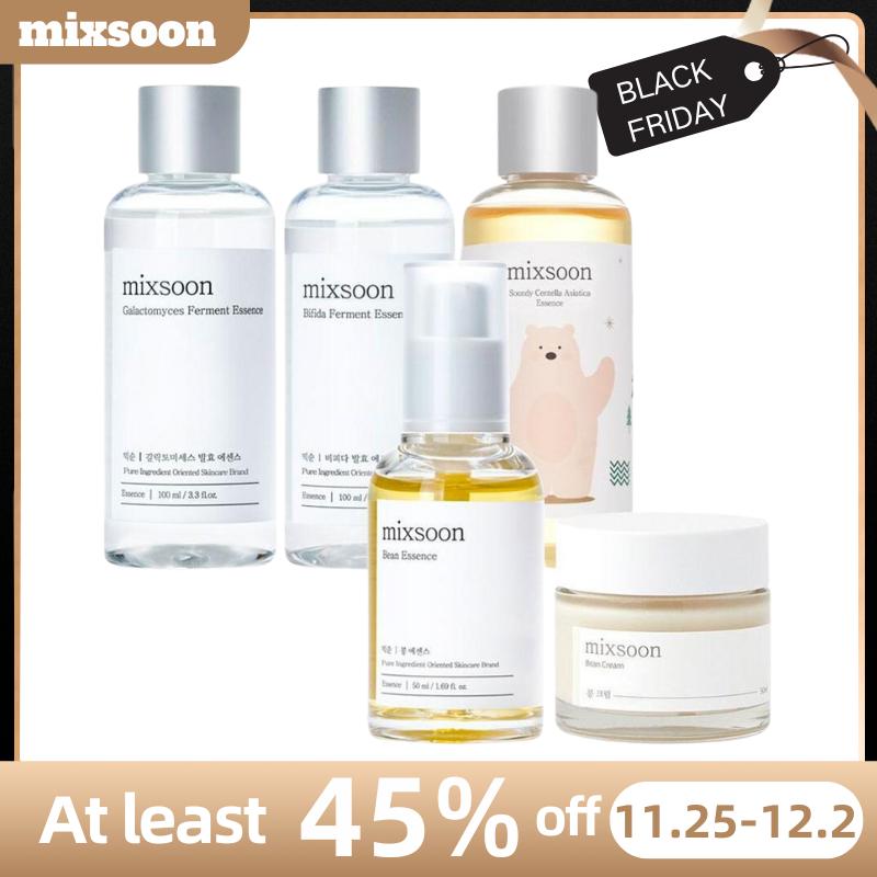 [mixsoon Official Shop] Complete Korean Glass Skin Set | Daily Skincare Routine for Glass Skin Glow In 2 Weeks | Cruelty-Free, Hypoallergenic Korean Skincare - Includes 4 Essences & 1 Cream